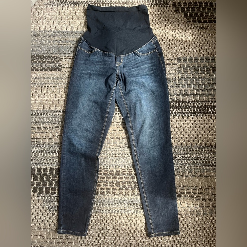 1822 Denim Straight Leg Maternity Jean, Dark Wash, Size Medium Maternity